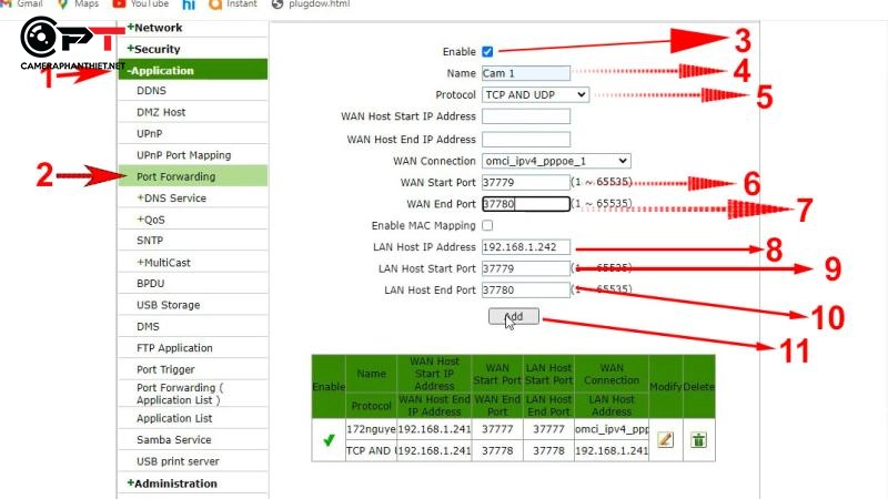 Hướng dẫn mở port camera modem viettel